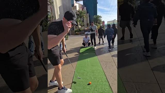 Showing off at the $100 putt challenge! Showing off at the $100 putt challenge!
