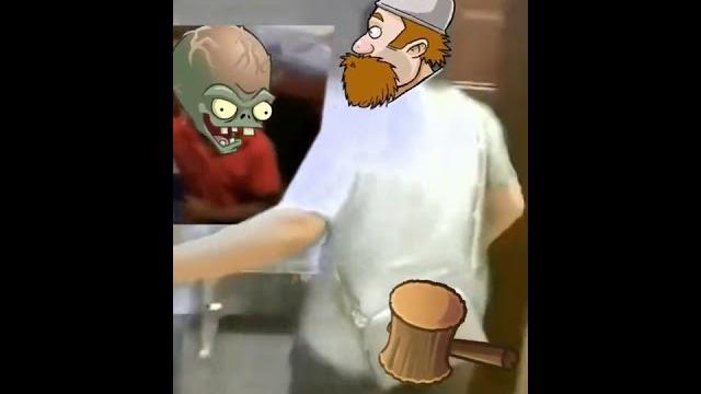 Crazy dave comes for zomboss's brain Crazy dave comes for zomboss's brain