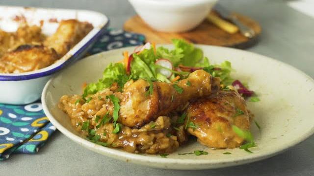 Chutney mayo chicken & rice bake Chutney mayo chicken & rice bake