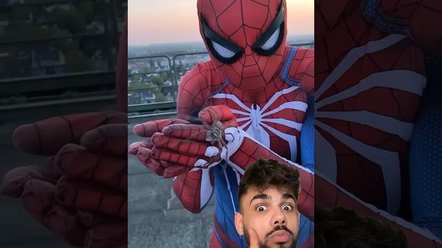 Spiderman meets the real spider ️ Spiderman meets the real spider ️