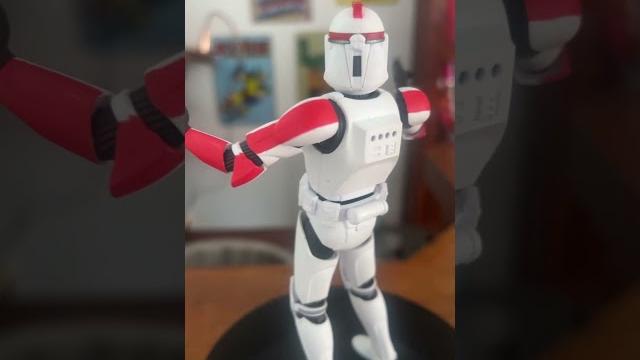 Bandai phase 1 clone trooper model painted in captains colour scheme #starwars #bandai #model Bandai phase 1 clone trooper model painted in captains colour scheme #starwars #bandai #model