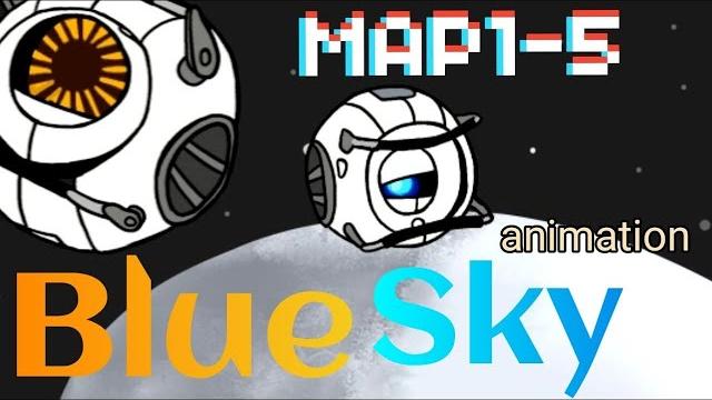 Blue sky анимация портал 2 части 1-5 #shorts Blue sky анимация портал 2 части 1-5 #shorts