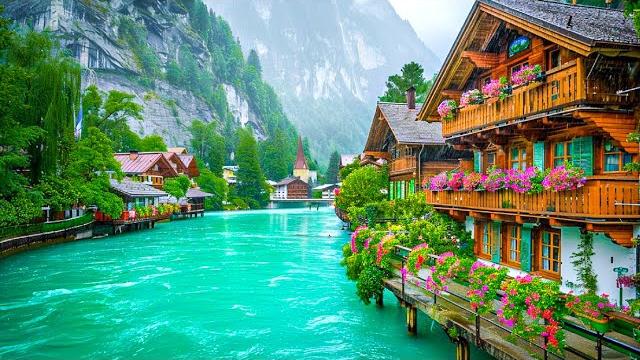 Interlaken switzerland walking in the rain ️ Interlaken switzerland walking in the rain ️
