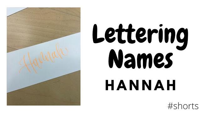 Lettering names || hannah #shorts Lettering names || hannah #shorts