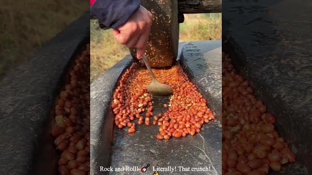 Stone wheel crunch asmr! this peanut crush is so satisfying! #asmr #oddlysatisfying #crunchy Stone wheel crunch asmr! this peanut crush is so satisfying! #asmr #oddlysatisfying #crunchy
