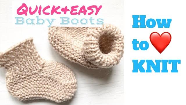 Quick and easy baby boots/ how to knit | teomakes Quick and easy baby boots/ how to knit | teomakes