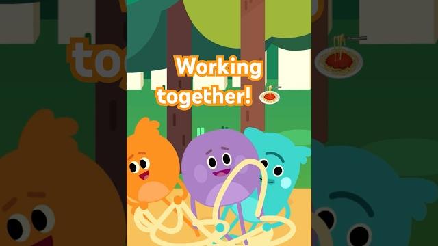 Flashback friday! stretchy spaghetti takes teamwork! #shorts #bumblenums #cartoon #animation Flashback friday! stretchy spaghetti takes teamwork! #shorts #bumblenums #cartoon #animation