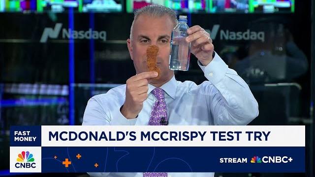 'fast money' traders taste test mcdonald's mccrispy chicken strips after stock's double downgrade 'fast money' traders taste test mcdonald's mccrispy chicken strips after stock's double downgrade