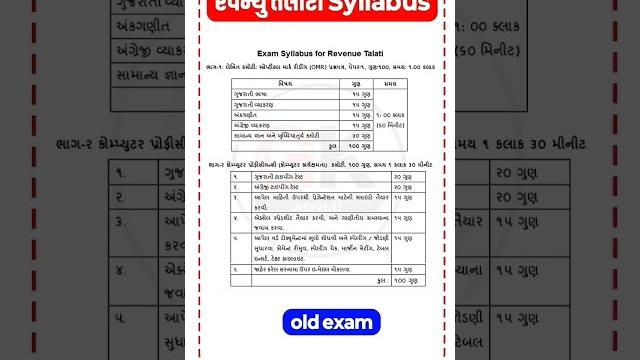 Revenue talati syllabus 2025 Revenue talati syllabus 2025