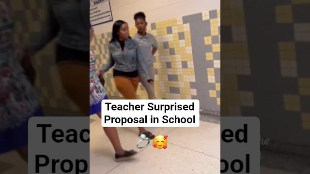She thought it was a normal school day until her students helped him pop the question! #engagement She thought it was a normal school day until her students helped him pop the question! #engagement