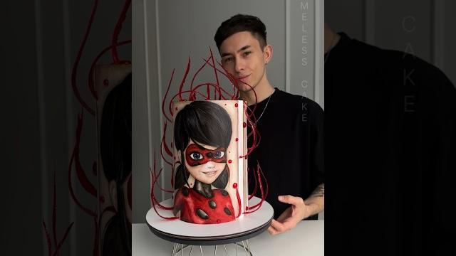 Торт в стиле леди баг #cake Торт в стиле леди баг #cake