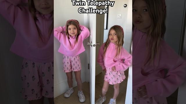 Twin telepathy challenge! #shorts Twin telepathy challenge! #shorts