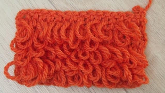Как связать вытянутые петли крючком. узор "мех" или букле урок 85 boucle elongated hooks Как связать вытянутые петли крючком. узор "мех" или букле урок 85 boucle elongated hooks