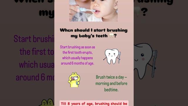 When should you start brushing ur baby’s teeth? #awareness #brushing #momtips #oralhealth #teeth When should you start brushing ur baby’s teeth? #awareness #brushing #momtips #oralhealth #teeth