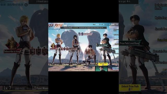 My brother babin gifted me attack on titan prize path in bgmi! shocking surprise | jebigaming#bgmi My brother babin gifted me attack on titan prize path in bgmi! shocking surprise | jebigaming#bgmi
