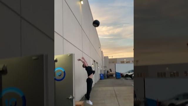 Low box jump off to mb scoop toss Low box jump off to mb scoop toss