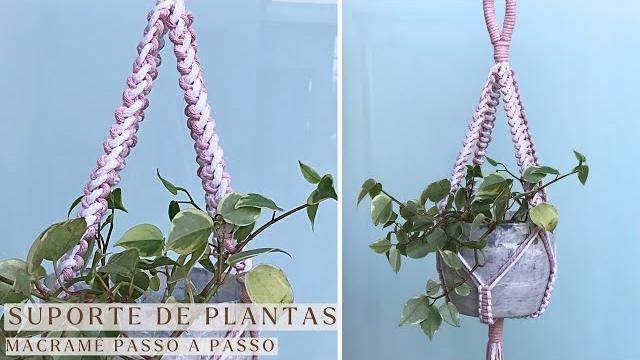 Suporte de plantas em macramê passo a passo | nó de pulseira da amizade | macrame plant hanger Suporte de plantas em macramê passo a passo | nó de pulseira da amizade | macrame plant hanger