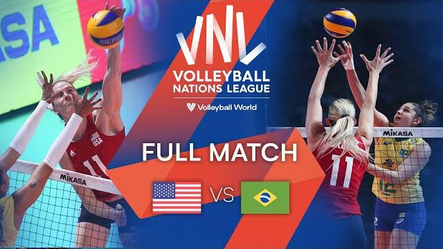 Usa vs. bra - full match | women’s gold medal match vnl 2019 Usa vs. bra - full match | women’s gold medal match vnl 2019
