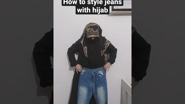 Jeans with hijab #shorts #viral Jeans with hijab #shorts #viral