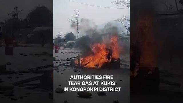 Kuki protesters clash with security forces as manipur free movement resumes | subscribe to firstpost Kuki protesters clash with security forces as manipur free movement resumes | subscribe to firstpost