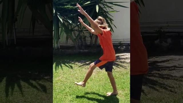 Handstand, fall over Handstand, fall over
