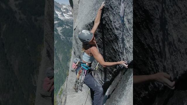 Brette harrington establishes new route on mysterious wall in british columbia #climbing Brette harrington establishes new route on mysterious wall in british columbia #climbing