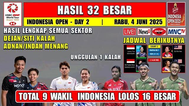 Unggulan 1 kalah ~ hasil 32 besar indonesia open 2025 hari ini ~ dejan/siti kalah ~ 9 wakil ke r16 Unggulan 1 kalah ~ hasil 32 besar indonesia open 2025 hari ini ~ dejan/siti kalah ~ 9 wakil ke r16