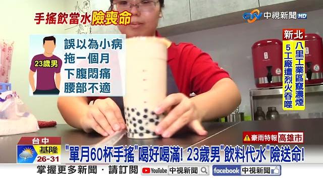 "不喝水"日飲2杯半糖手搖! 23歲男敗血症險喪命│中視新聞 20250613 "不喝水"日飲2杯半糖手搖! 23歲男敗血症險喪命│中視新聞 20250613