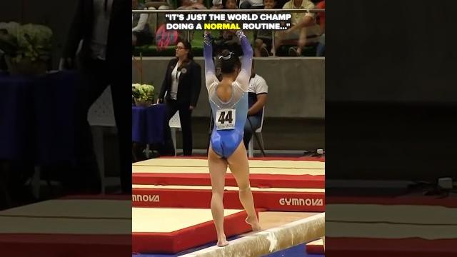 Even the reigning world champ can make mistakes #gymnastics #beam #fall #slip #sports Even the reigning world champ can make mistakes #gymnastics #beam #fall #slip #sports