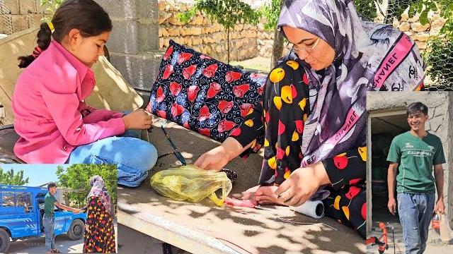 The help and sympathy of hussain, kobra's niece. bringing a jack and tools to build the roof The help and sympathy of hussain, kobra's niece. bringing a jack and tools to build the roof