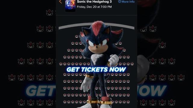Tickets are going fast. experience the ultimate showdown in theatres today. #sonicmovie3 Tickets are going fast. experience the ultimate showdown in theatres today. #sonicmovie3