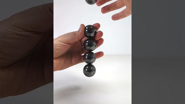 Magnetic balls in slow motion Magnetic balls in slow motion