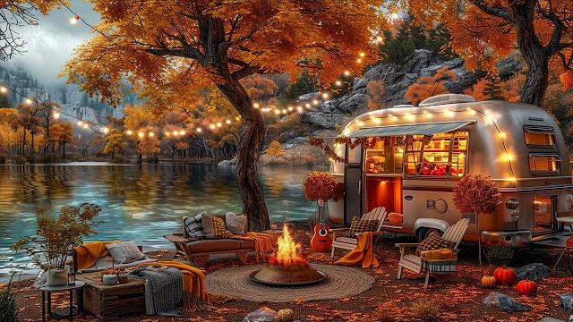 Charming jazz guitar music to unwind autumn lakeside ambience ~ peaceful scenery dispels fatigue Charming jazz guitar music to unwind autumn lakeside ambience ~ peaceful scenery dispels fatigue