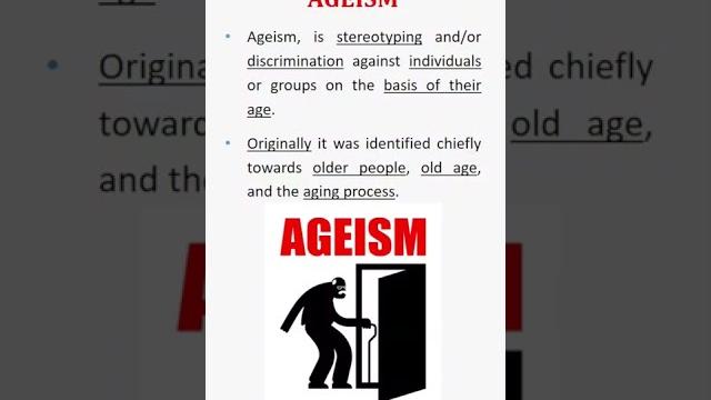 What is ageism? What is ageism?