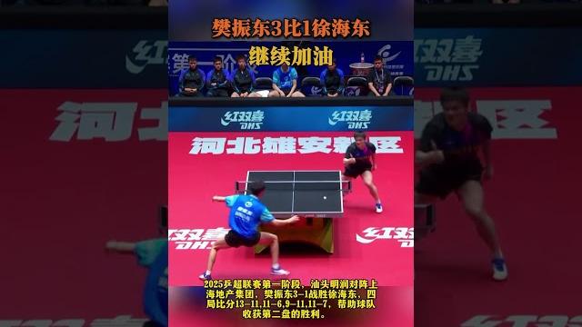 樊振东3比1徐海东 继续加油 #樊振东 #乒乓球 #乒超 樊振东3比1徐海东 继续加油 #樊振东 #乒乓球 #乒超