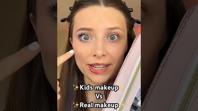 Kids makeup vs real makeup Kids makeup vs real makeup