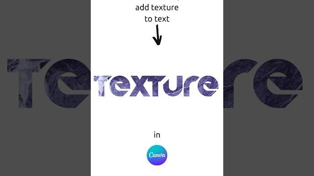 Here’s how to easily add texture to text in canva. #canva #canvatricks #canvahacks #contentcreation Here’s how to easily add texture to text in canva. #canva #canvatricks #canvahacks #contentcreation
