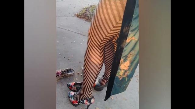 Thigh-high foot tease Thigh-high foot tease