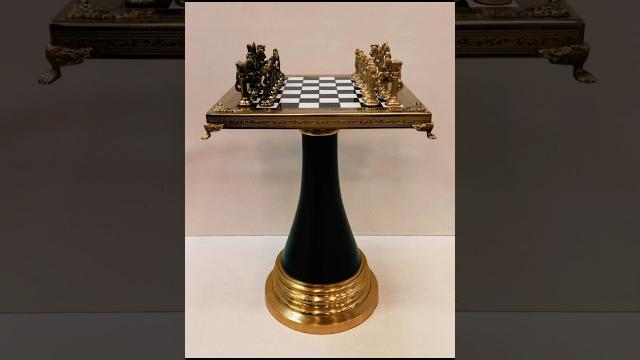 Brass chess with stand #brasschess #stand #homedecor #indoorgames #brassplanters #urli #factory Brass chess with stand #brasschess #stand #homedecor #indoorgames #brassplanters #urli #factory