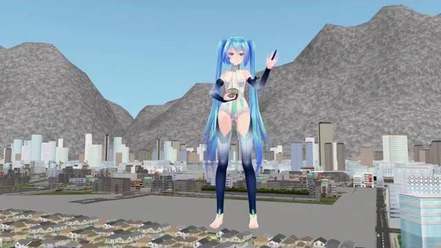Mmd giantess miku Mmd giantess miku