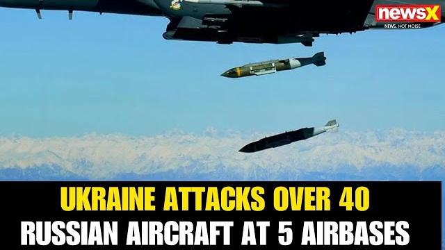 Major blow to russia: ukraine's drone assault damages over 40 aircraft at 5 airbases | newsx Major blow to russia: ukraine's drone assault damages over 40 aircraft at 5 airbases | newsx