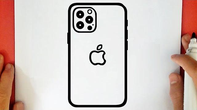 How to draw apple iphone How to draw apple iphone