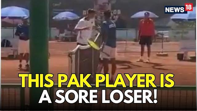 Pakistan tennis player's abject behaviour after loss to india in u16 davis cup sparks outrage | n18g Pakistan tennis player's abject behaviour after loss to india in u16 davis cup sparks outrage | n18g