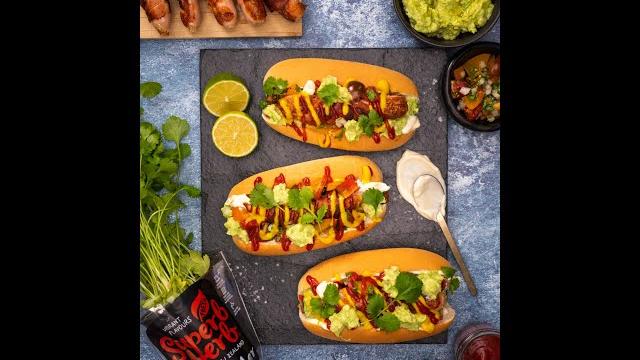Chilean completo loaded hotdogs Chilean completo loaded hotdogs