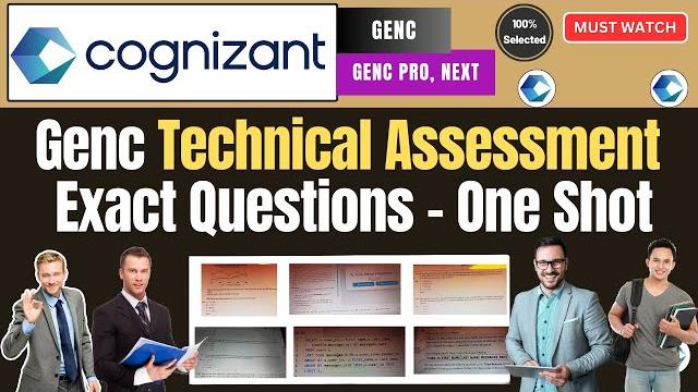 Cognizant actual questions from technical assessment | cognizant genc assessment 2025 | pyq Cognizant actual questions from technical assessment | cognizant genc assessment 2025 | pyq