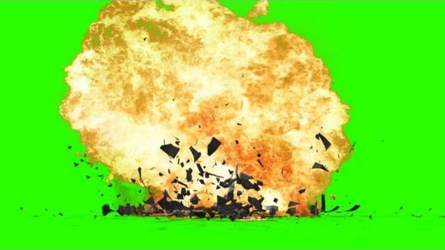 Explosion with debris - green screen effects - free use Explosion with debris - green screen effects - free use