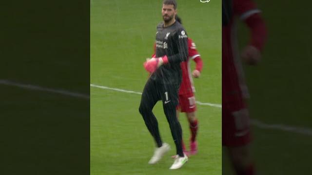 Liverpool gk alisson scores late goal #shorts Liverpool gk alisson scores late goal #shorts