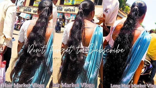 Long hair ponytail with rubber band | Long hair ponytail with rubber band |