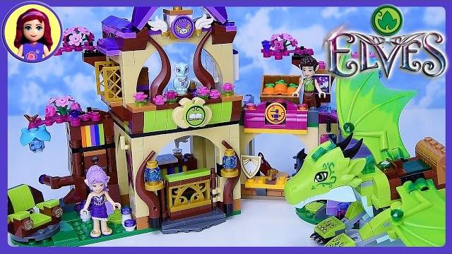 Lego elves the secret market place with green earth dragon build review play - kids toys Lego elves the secret market place with green earth dragon build review play - kids toys