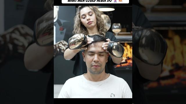 Moscow lady barbers: doing what men could never do #asmr #asmrbarber #barbershop #asmrhaircut Moscow lady barbers: doing what men could never do #asmr #asmrbarber #barbershop #asmrhaircut